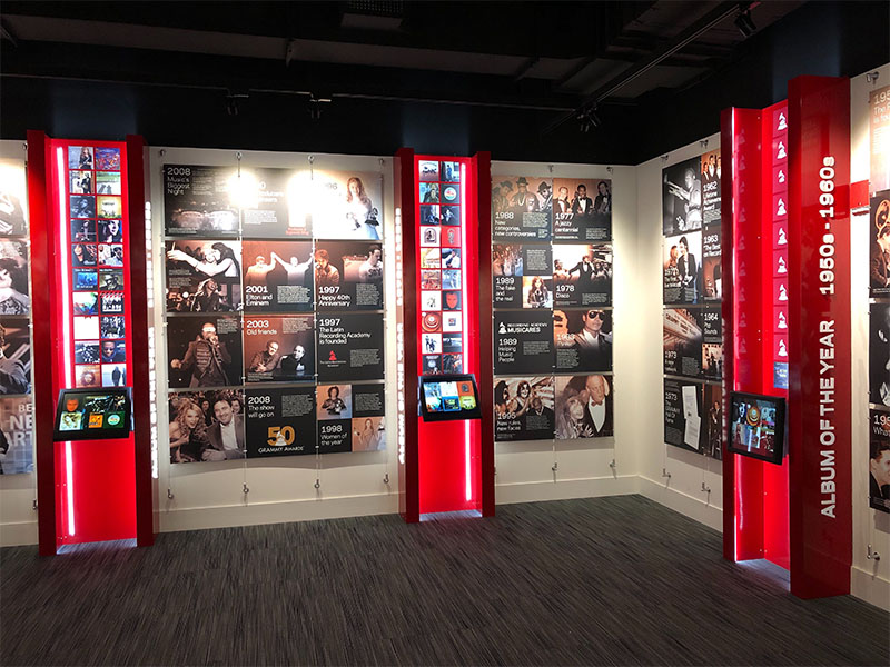 Grammy Museum display by Temeka Group