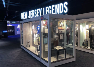 New Jersey Legends museum glass display created by Temeka Group