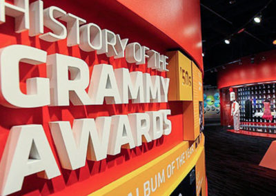 History of the Grammy Awards signage created by Temeka Group